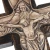Krzyż Duch Święty drewniany na ścianę ciemny brąz 23 cm